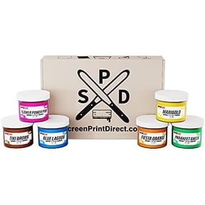 Screen Print Direct Rapid Cure Tropical 6 Color Plastisol Ink - Low Temp Curing, 8 oz. by Screen Print Direct