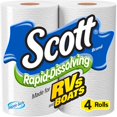 thumbnail image 1 of Rapid-Dissolving Toilet Paper, Bath Tissue for RV & Boats , 4ct packs X 12= 48 rolls, 1 of 3