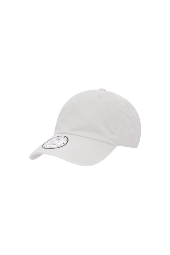 109-WHT Basic Low Profile Cotton Washed Cap, White