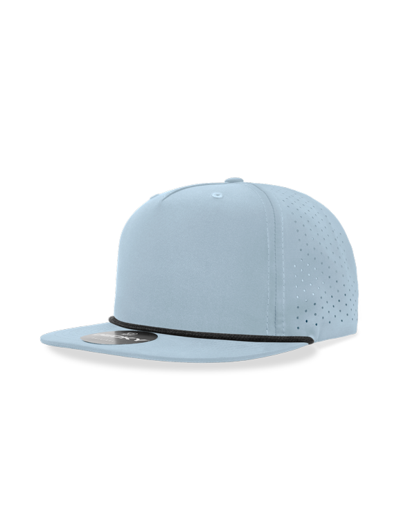 6226 5 Panel High Profile Relaxed Perforated Performance Rope Hat-Sky/Black