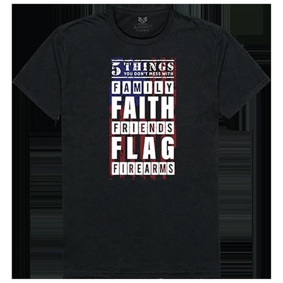 Rapid Dominance  5 Things YDMW 2 Relaxed Graphic Tee Shirt, Black - Medium