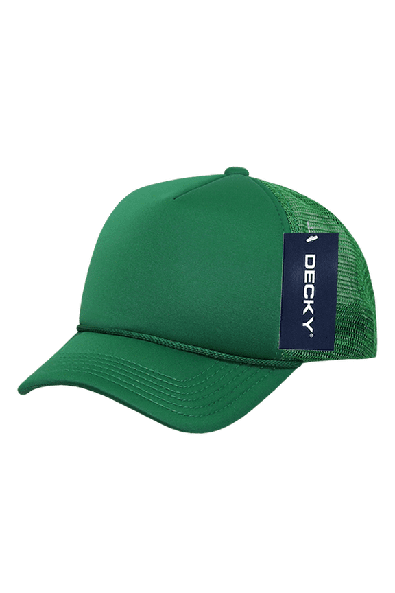 7010 Youth 5 Panel Mid Profile Structured Foam Trucker Hat-Kelly