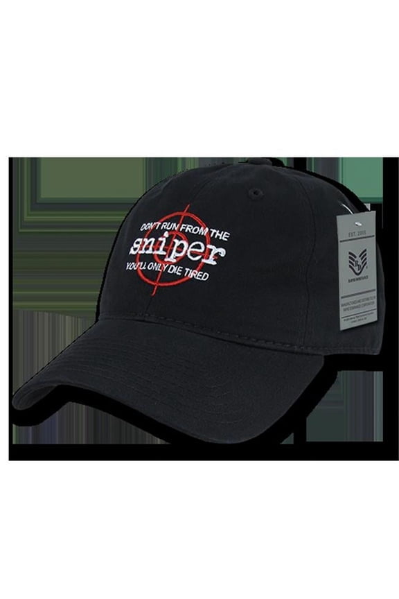 A03-DRS-BLK Relaxed Graphic Cap, Do Not Run - Black