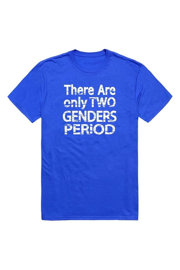 AM1-200-RYL-02 America Genders Period Short Sleeve T-Shirt, Royal Blue - Medium