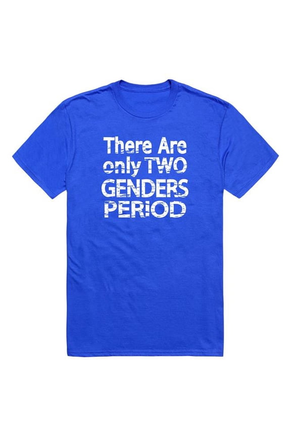 AM1-200-RYL-04 America Genders Period Short Sleeve T-Shirt, Royal Blue - Extra Large