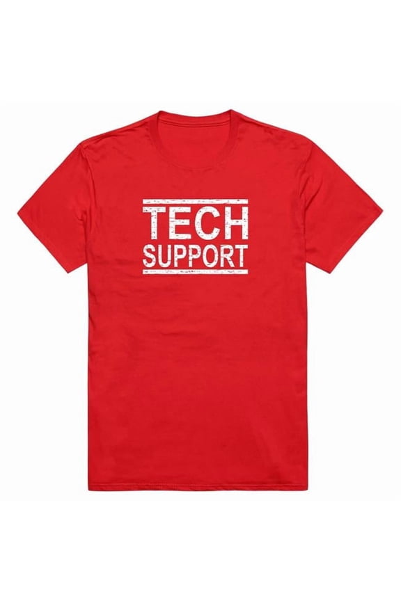 AM1-211-RED-01 America Tech Support Short Sleeve T-Shirt, Red - Small