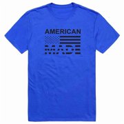 Rapid Dominance AM3-213-RYL-04 America Basic American Made Short Sleeve T-Shirt, Royal Blue - Extra Large