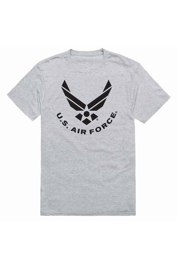 AM5-AF2-HGY-01 Basic Military US Air Force 2 Short Sleeve T-Shirt, Heather Gray - Small