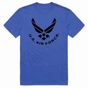 Rapid Dominance AM5-AF2-RYL-03 Basic Military US Air Force 2 Short Sleeve T-Shirt, Royal Blue - Large