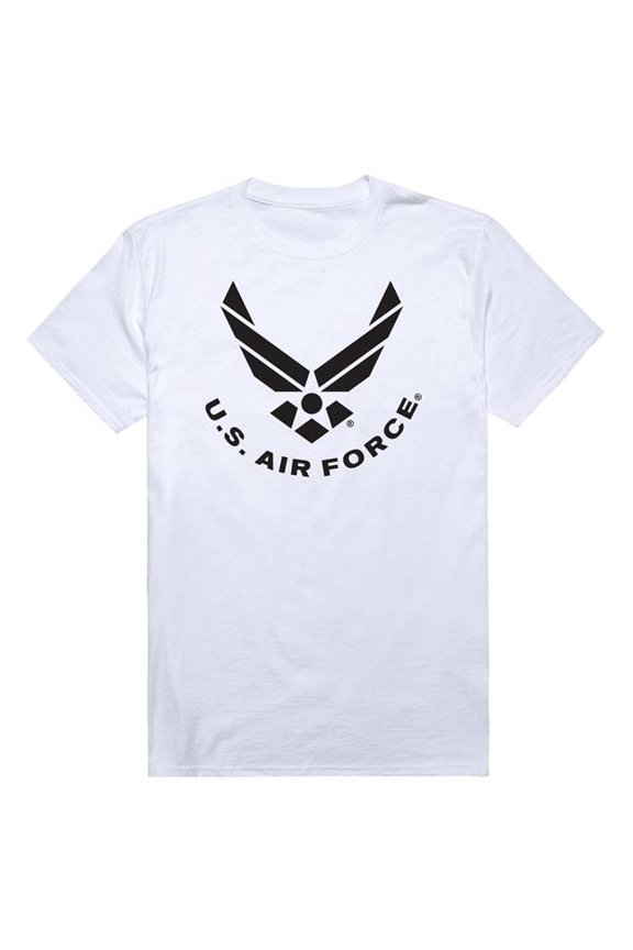 AM5-AF2-WHT-03 Basic Military US Air Force 2 Short Sleeve T-Shirt, White - Large