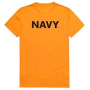 Rapid Dominance AM5-NA3-GLD-03 Basic Military US Navy 3 Short Sleeve T-Shirt, Gold - Large