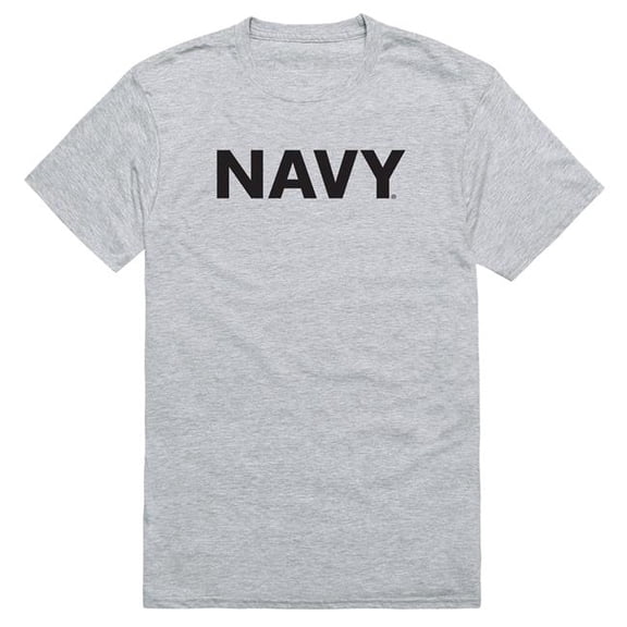Rapid Dominance AM5-NA3-HGY-04 Basic Military US Navy 3 Short Sleeve T-Shirt, Heather Gray - Extra Large
