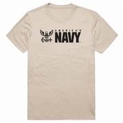 Rapid Dominance AM5-NA5-SND-01 Basic Military US Navy 5 Short Sleeve T-Shirt, Sand - Small