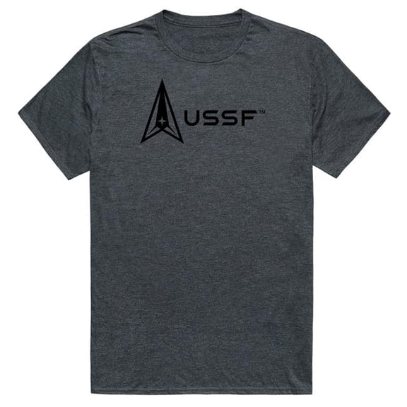 Rapid Dominance AM5-SF2-HCH-04 Basic Military US Space Force 2 Short Sleeve T-Shirt, Heather Charcoal - Extra Large