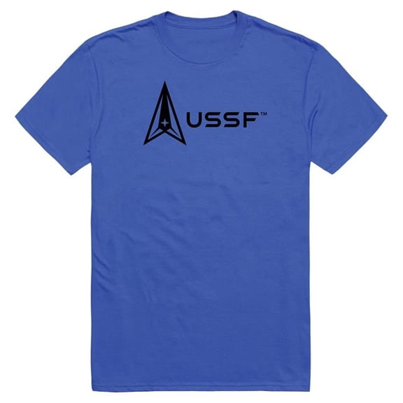 Rapid Dominance AM5-SF2-RYL-04 Basic Military US Space Force 2 Short Sleeve T-Shirt, Royal Blue - Extra Large