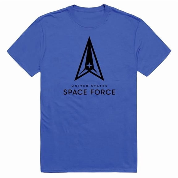 Rapid Dominance AM5-SF3-RYL-03 Basic Military US Space Force 3 Short Sleeve T-Shirt, Royal Blue - Large