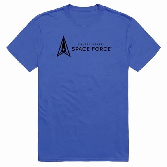 Rapid Dominance AM5-SF4-RYL-02 Basic Military US Space Force 4 Short Sleeve T-Shirt, Royal Blue - Medium