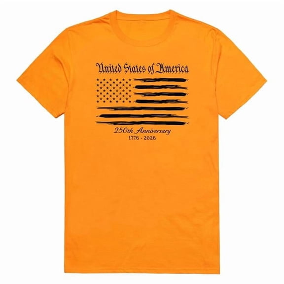 Rapid Dominance AN3-239-GLD-04 America United 250th Anniversary Short Sleeve T-Shirt, Gold - Extra Large