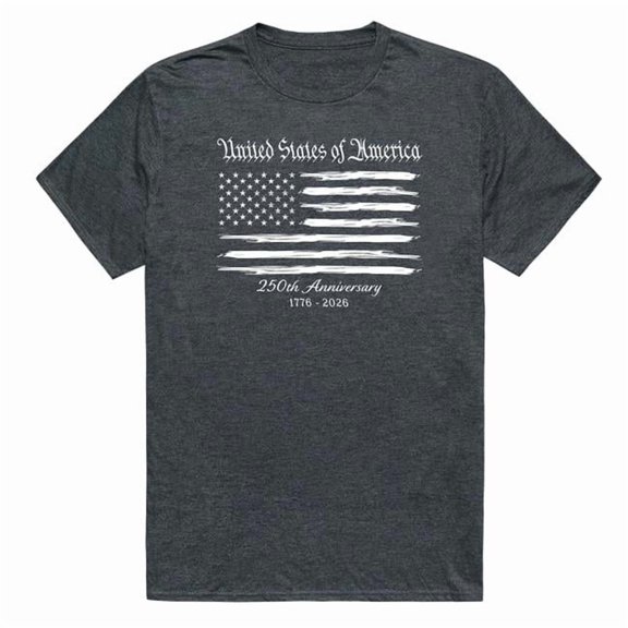 Rapid Dominance AN3-239-HCH-04 America United 250th Anniversary Short Sleeve T-Shirt, Heather Charcoal - Extra Large