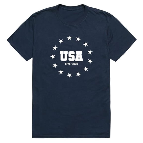 Rapid Dominance AN3-248-NVY-04 America Anniversary USA Stars Short Sleeve T-Shirt, Navy - Extra Large
