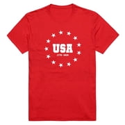Rapid Dominance AN3-248-RED-01 America Anniversary USA Stars Short Sleeve T-Shirt, Red - Small
