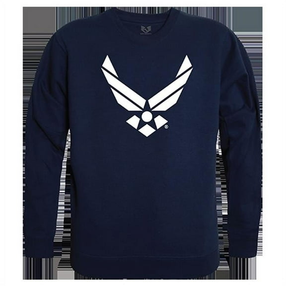 Rapid Dominance Air Force Wing Graphic Crewneck Sweatshirt, Navy - Medium