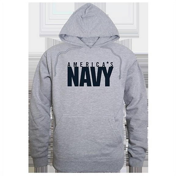 Rapid Dominance America's Navy Graphic Mens Pullover Hoodie [Heather Grey - S]