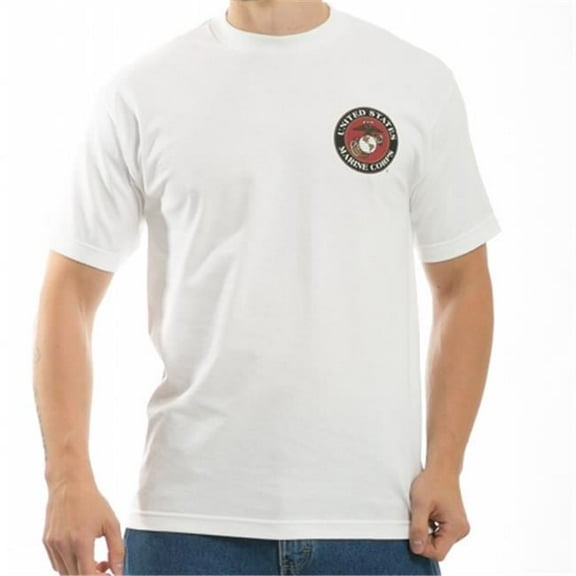 Rapid Dominance Basic Marines Emb Military T Shirt - White - 2X