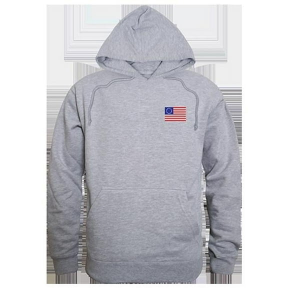 Rapid Dominance Betsy Ross 1 Graphic Mens Pullover Hoodie [Heather Grey - S]