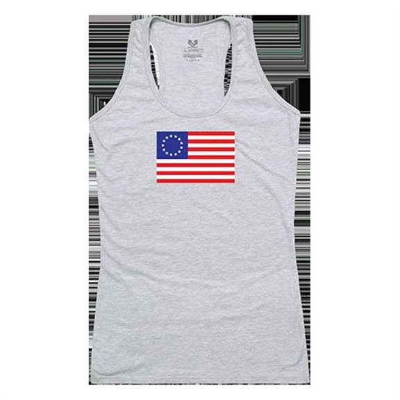 Rapid Dominance  Betsy Ross 2 Graphic Tank Top, Heather Grey - Extra Large