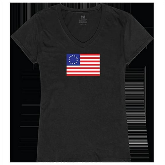 Rapid Dominance Betsy Ross 2 Graphic V-Neck T-Shirt, Black - 2XL