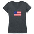thumbnail image 1 of Rapid Dominance  Betsy Ross 2 Graphic V-Neck T-Shirt, Heather Charcoal - Large, 1 of 1