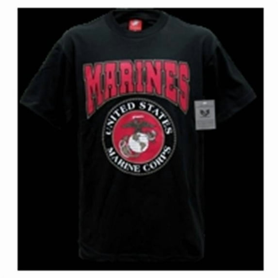 Rapid Dominance Classic Military T-Shirt- Marines- Black- Large