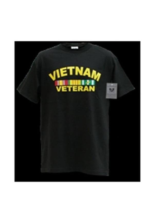 Classic Military T-Shirt- Vietnam Vet- Black 2X