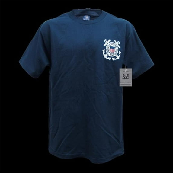 Rapid Dominance Coast Guard Basic Military T Shirt, Navy - Small