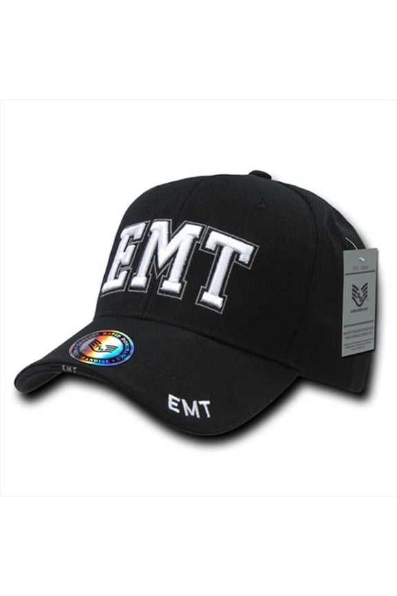 DeLuxe Law Enf. Caps, EMT, Black