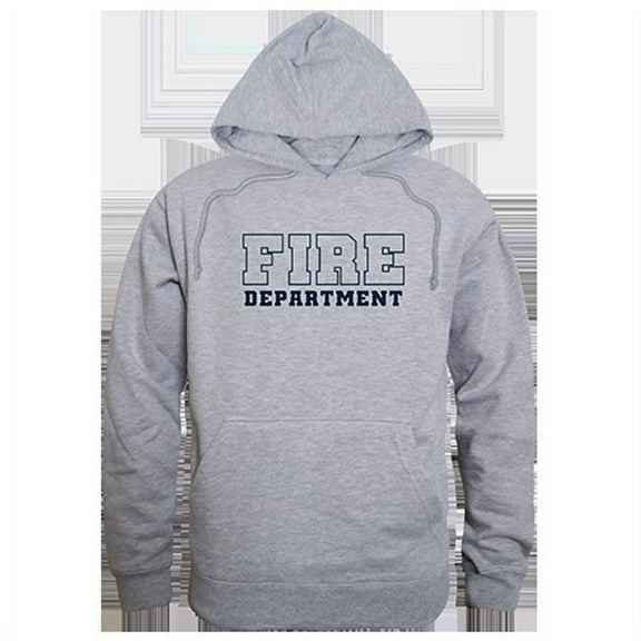 Rapid Dominance Fire Department Graphic Mens Pullover Hoodie [Heather Grey - 2XL]