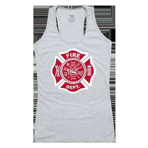 Rapid Dominance Fire Department Graphic Tank Top, Heather Grey - 2XL