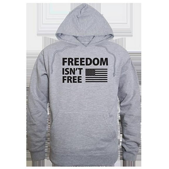 Rapid Dominance  Freedom Isnt Graphic Pullover Sweatshirt, Heather Gray - 2XL
