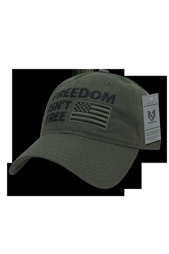 Freedom Isnt Relaxed Graphic Cap, Olive