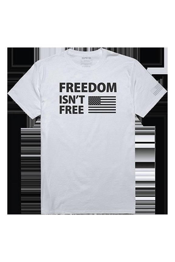Freedom Isnt Tactical Graphic Tee Shirt, White - Large