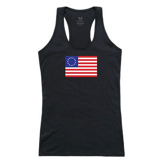 Rapid Dominance G02 Graphic Tanks, Distressed Flag-Betsy Ross 2 - BLK-2X