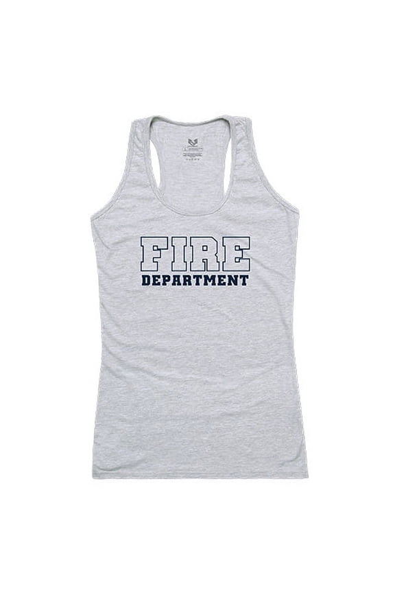 G02 Graphic Tanks, Distressed Flag-Fire Dept. - H.Grey-XL