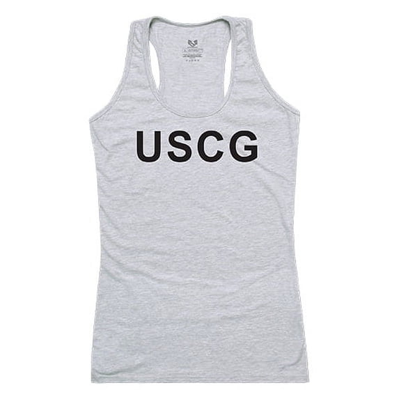 Rapid Dominance G02 Graphic Tanks, Distressed Flag-USCG - H.Grey-2X