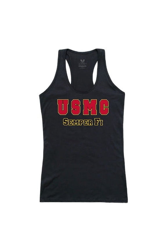 G02-USM-BLK-02 USMC Graphic Tank Top, Black - Medium