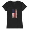 thumbnail image 1 of Rapid Dominance G03-800-BLK-01 Distressed Flag Graphic V-Neck T-Shirt, Black - Small, 1 of 1
