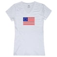 thumbnail image 1 of Rapid Dominance G03-BR2-WHT-02 Betsy Ross 2 Graphic V-Neck T-Shirt, White - Medium, 1 of 1