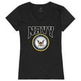 thumbnail image 1 of Rapid Dominance G03-NAV-BLK-01 Navy Graphic V-Neck T-Shirts, Black - Small, 1 of 1