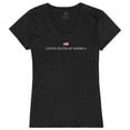 thumbnail image 1 of Rapid Dominance G03-US3-BLK-02 USA Graphic V-Neck T-Shirts, Black - Medium, 1 of 1