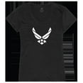 thumbnail image 1 of Rapid Dominance G03-WIN-BLK-01 USAF Wing Graphic V-Neck T-Shirts, Black - Small, 1 of 1